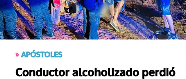 Conductor alcoholizado perdió el control de su vehículo y fue detenido tras despistar en plena avenida