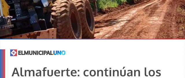 Almafuerte: continúan los trabajos de mantenimiento sobre la Ruta Provincial N° 207