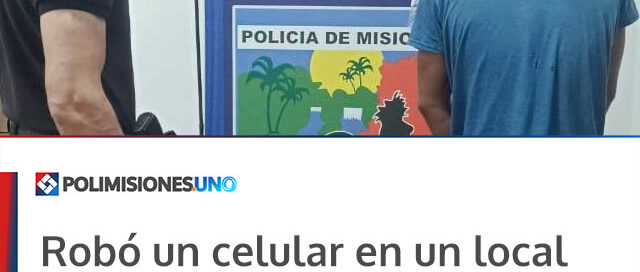 Robó un celular en un local gastronómico y fue detenido tras ser identificado en cámaras de segurida